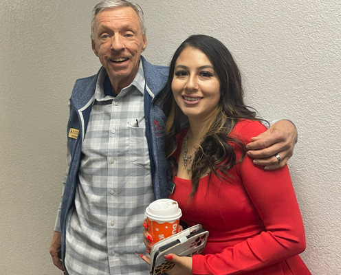 Vic Evans and Marissa Moralez